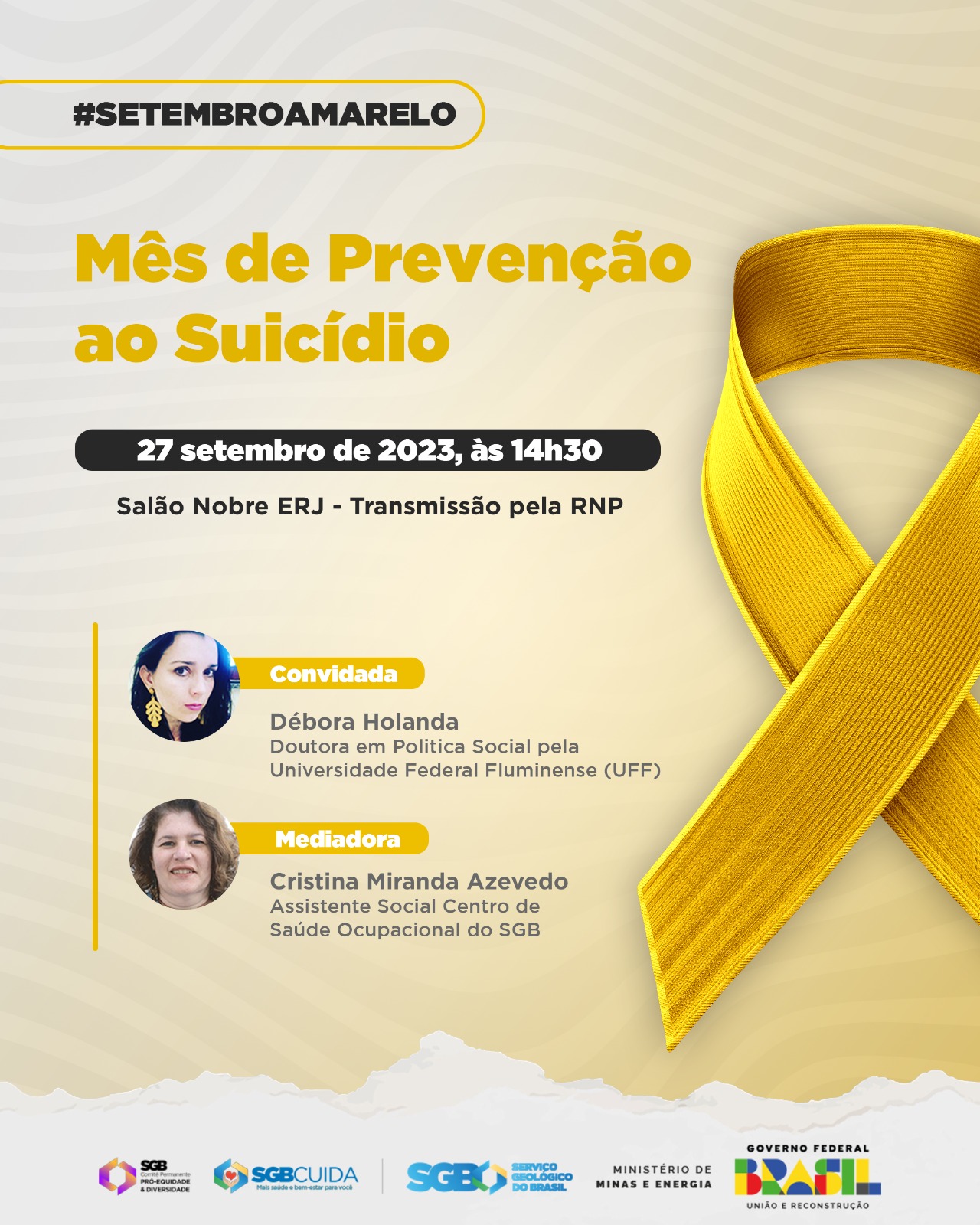 Palestra “Setembro Amarelo: Mês de Prevenção ao Suicídio