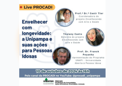 UNIPAMPA promove live sobre “Envelhecer com longevidade: a UNIPAMPA e suas ações para pessoas idosas”