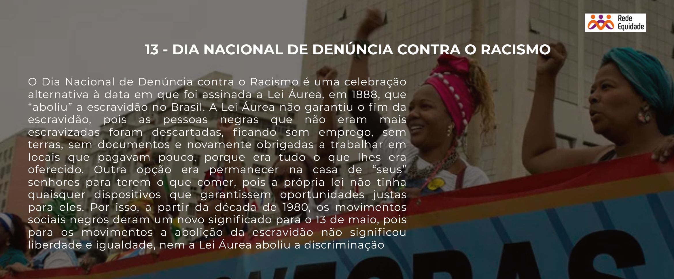 Dia Nacional de Denuncia contra o Racismo