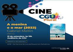 A Controladoria-Geral da União (CGU), por meio do Comitê de Equidade, Diversidade e Inclusão (CEDIN/CGU), promove, no dia 21 de setembro, às 13h, mais uma edição do projeto Cine CGU+ Plural. A sessão celebrará o Dia Nacional de Luta da Pessoa com Deficiência com a exibição de um curta-metragem brasileiro que aborda a temática de forma lúdica e poética. Após a exibição, haverá um debate com a participação virtual do diretor da obra. O evento será realizado no Auditório da CGU, com transmissão também pela internet por meio do link.