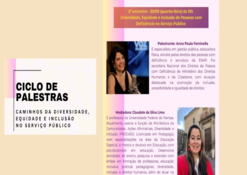 Ciclo de palestras aborda inclusão de pessoas com deficiência no serviço público